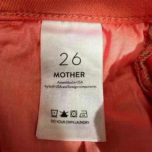 MOTHER Denim The Hustler Ankle Fray Second Chance in Persimmon, Size 26 - Picture 9 of 11